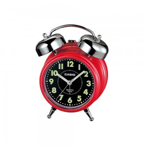 Casio TQ-362-4A Red Analog Desk Alarm Snooze Clock