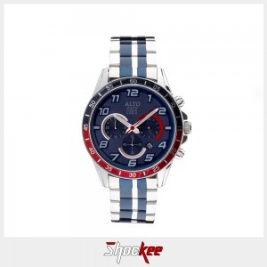 ALTO AL-2007171SBLG Silver + Blue Stainless Steel Band Men Watch