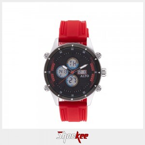 ALTO AL-2007181SS Red Silicon Band Men Watch