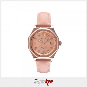 ALTO AL-2111190F-5A5 Light Pink Leather Band Women Watch