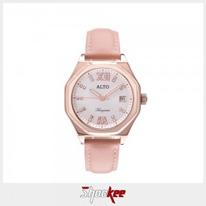 ALTO AL-2111190F-7A5 Light Pink Leather Band Women Watch