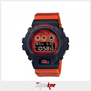 Casio G-Shock Time Distortion Series DW-6900TD-4 Fluorescent Red Resin Band Men Sport Watch