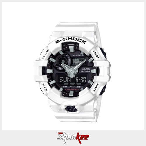 Casio G-Shock GA-700-7A White Resin Band Men Sports Watch