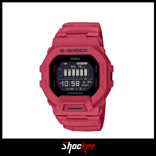 Casio G-Shock GBD-200RD-4 Red Resin Band Men Sports Watch