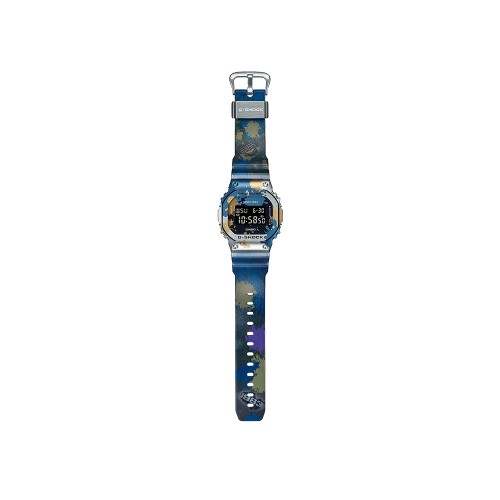 Casio G-Shock Street Spirit Series GM-5600SS-1 Graffiti Multicolored Blue Resin Band Men Sports Watch
