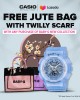 [GWP] Baby-G Jute Bag With Scarf 