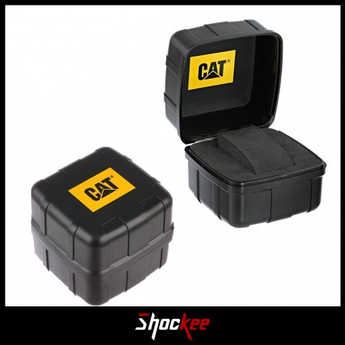 CAT Barricade LK-111-21-111 Black Dial Black Silicone Strap Analog Men Watch 