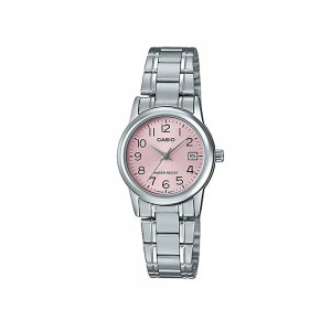 Casio General LTP-V002D-4B Silver Stainless Steel Band Women Watch