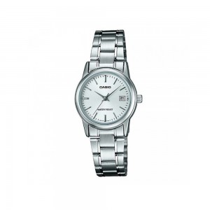 Casio General LTP-V002D-7A Silver Stainless Steel Band Women Watch