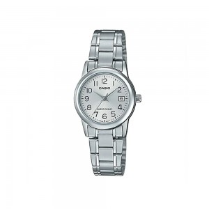 Casio General LTP-V002D-7B Silver Stainless Steel Band Women Watch