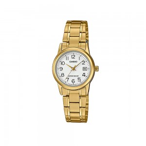 Casio General LTP-V002G-7B2 Gold Stainless Steel Band Women Watch