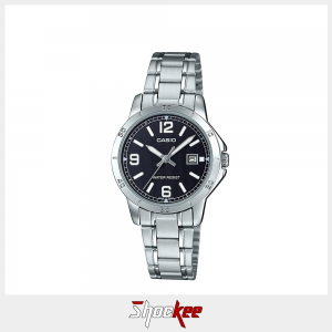 Casio General LTP-V004D-1B2 Silver Stainless Steel Band Women Watch