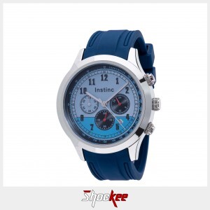 Instinc M5851L-NZ2WBW Blue Silicon Band Men Watch