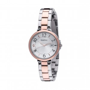 Instinc M6070M-XZ1IIW Rose Gold Stainless Steel Band Women Watch
