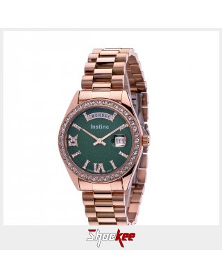 Instinc M6132M-XD1RRQ Rose Gold Stainless Steel Band Women Watch