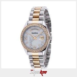 Instinc M6132M-XD1TTW Silver Stainless Steel Band Women Watch