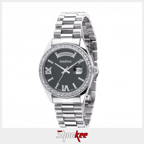 Instinc M6132M-XD1WWH Silver Stainless Steel Band Women Watch