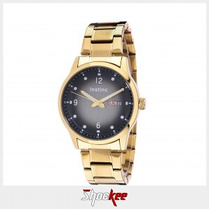 Instinc M6182L-XZ1GGY Gold Stainless Steel Band Men Watch