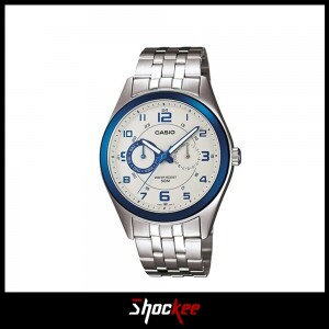 Casio General MTP-1353D-8B1 Silver Stainless Steel Band Men Watch