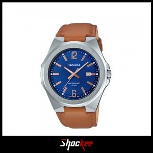 Casio General MTP-E158L-2AV Brown Leather Band Men Watch