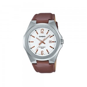 Casio General MTP-E158L-7A Brown Leather Band Men Watch