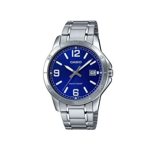 Casio General MTP-V004D-2B Silver Stainless Steel Band Men Watch
