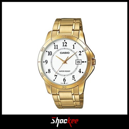 Casio General MTP-V004G-7B Gold Stainless Steel Band Men Watch