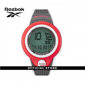 REEBOK RC-PIP-G9-PRPA-WB GRAY WHITE AND RED SILICONE MEN'S WATCH